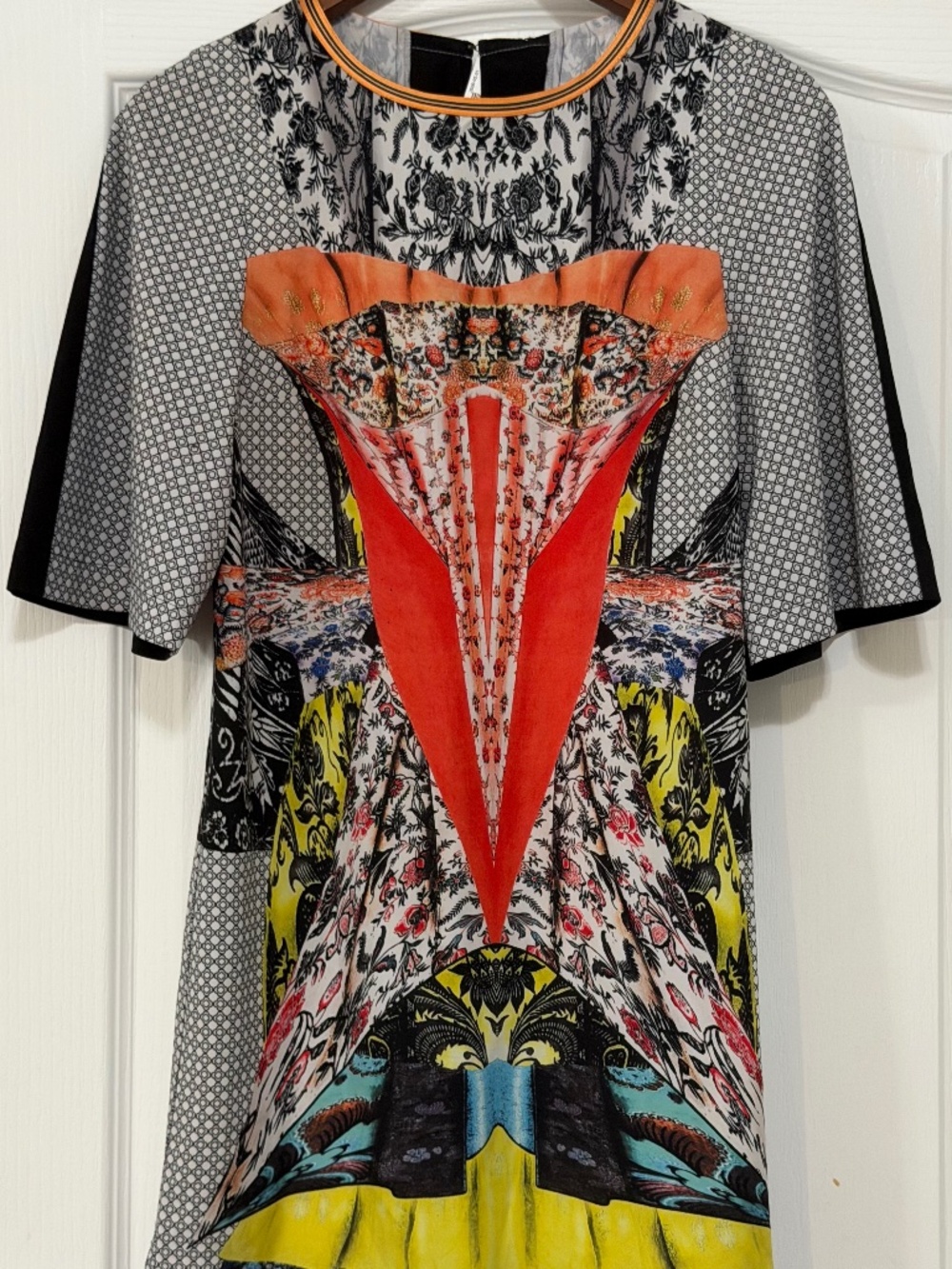 Clover Canyon Resort 2014 Havana Scuba Dress - Size S - Mirrored Print
